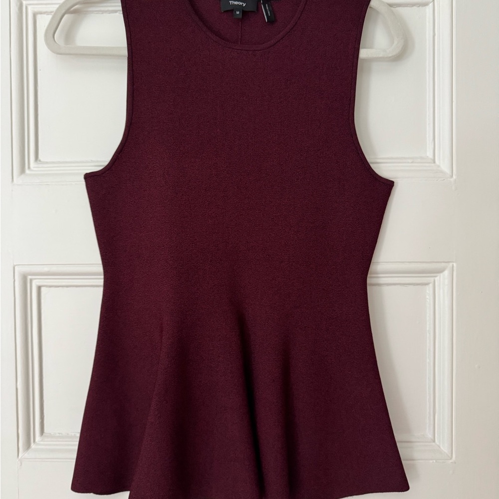 Theory Rich Burgundy Tank Top
